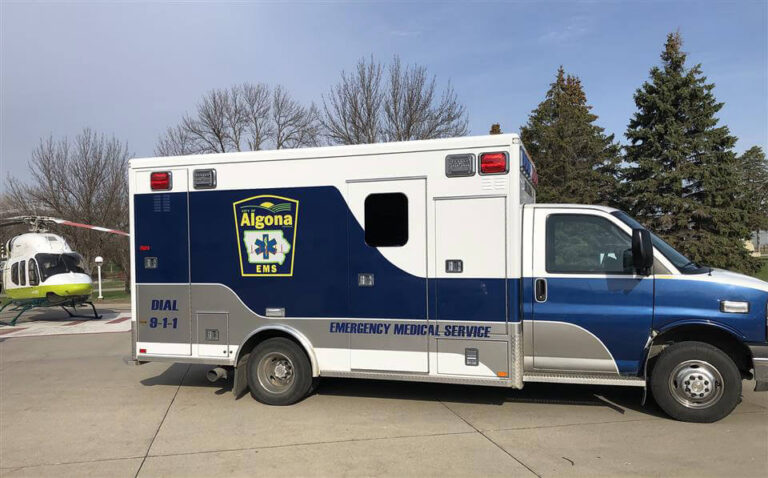 An ambulance for Kossuth Regional Health Center in Algona, IA